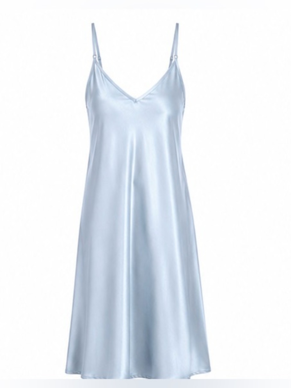 Cabernet by Sleep Sense Satin Chemise Nightgown M Light Blue